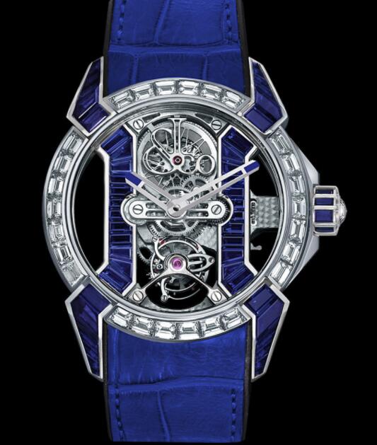 Jacob & Co Epic X Tourbillon Baguette Blue Sapphires EX500.30.BD.BB.A Replica watch